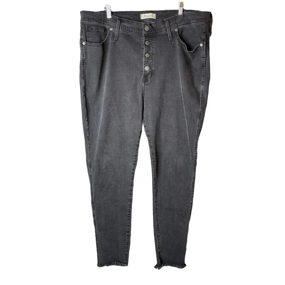 Madewell 10" High Rise Skinny Jeans Berkeley Black - Picture 2 of 7